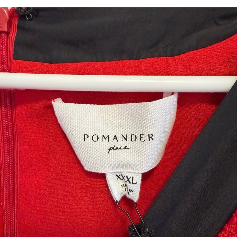 Pomander Place Red Tweed Bow Mini Dress 3X | NWT Contrast Trim - Picture 10 of 15